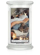 Świece - Kittens & Cashmere - Kringle Candle - duża świeca z dwoma knotami (624g) - miniaturka - grafika 1