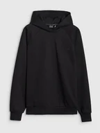 Bluzy damskie - 4F Bluza dresowa nierozpinana z kapturem uniseks 4FWSS25TSWSU1547-20S Czarny Roz. XS - miniaturka - grafika 1