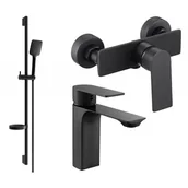 Baterie umywalkowe - Mexen Alexa DS62 zestaw prysznicowy, czarny - miniaturka - grafika 1