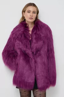 Kurtki damskie - Karl Lagerfeld kurtka damska kolor fioletowy przejściowa - grafika 1
