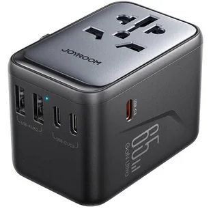 Adapter podróżny JOYROOM JR-TCW02 65W Czarny | Bezpłatny transport - Kostki, złączki, wtyczki - miniaturka - grafika 1