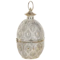 Lampiony i znicze - Beliani Lampion metalowy złoty AMORGOS - miniaturka - grafika 1