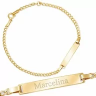 Pamiątka Pierwszej Komunii Świętej - Złota Bransoletka 375 ID Dziecięca Grawer - miniaturka - grafika 1