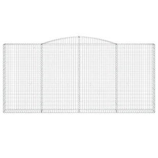 Kosze gabionowe, 2 szt, 400x30x180/200 cm, galwanizowane żelazo - Ogrodzenia - miniaturka - grafika 5