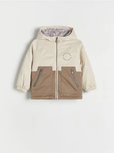 Reserved - Kurtka oversize z kapturem - beżowy - Kombinezony dla dzieci - miniaturka - grafika 1