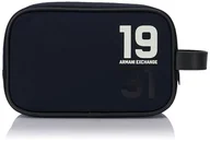Torby męskie - Armani Exchange Men's Ninety-one, Front Logo Beauty, Black, czarny, jeden rozmiar - miniaturka - grafika 1