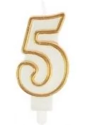 Kinder party - Świeczka 5 złota - miniaturka - grafika 1