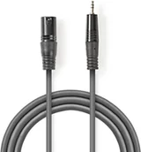 Kable - Kabelis Nedis XLR M - 3.5mm M 3m 5412810295838 COTH15300GY30 - miniaturka - grafika 1