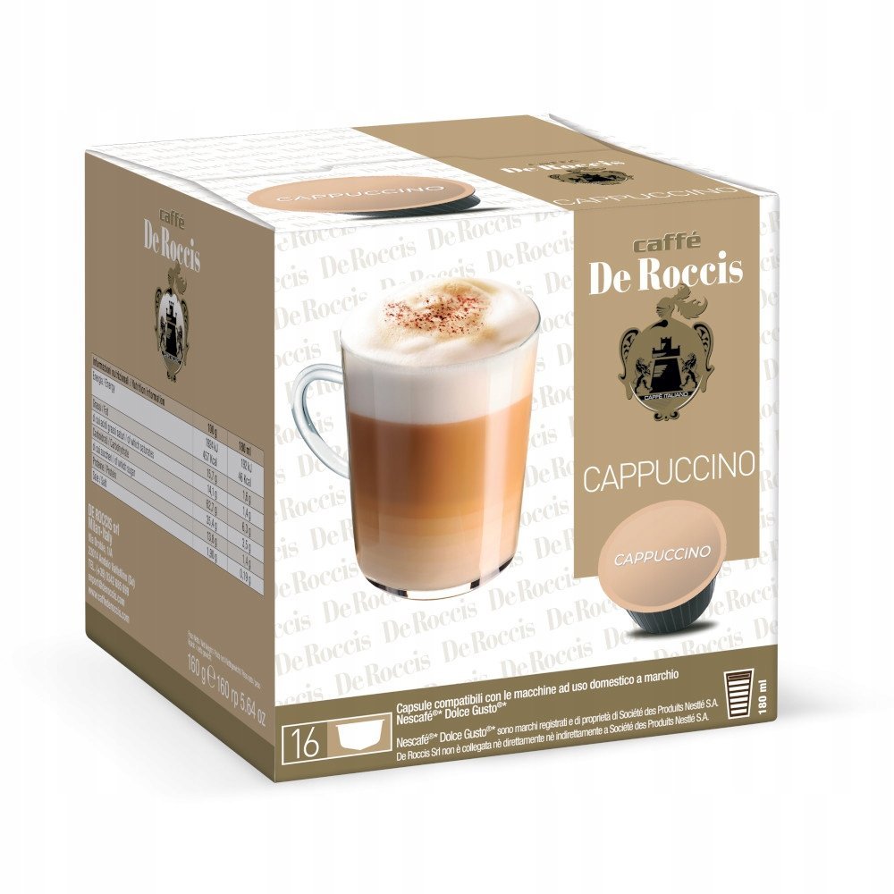 Kapsułki Do Ekspresu Nescafe Dolce Gusto Cappuccino 16 szt De ROCCIS