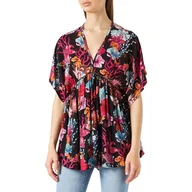 Bluzki damskie - Bluzka damska Desigual Angelina tunika w kwaity-L - miniaturka - grafika 1