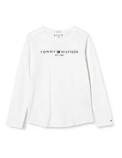 Tommy Hilfiger Koszulka dziewczęca Essential L/S, biały, 9 miesi?cy - Koszulki dla dziewczynek - miniaturka - grafika 1