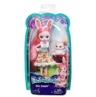 Lalki dla dziewczynek - Enchantimals, lalka Króliczek Bree Bunny i zwierzątko, DVH88 - miniaturka - grafika 1