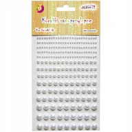 Zabawki kreatywne - DŻETY SAMOPRZYLEPNE KRYSZTAŁKI 3mm/6mm/8mm/10mm KULECZKI BIAŁE PERŁOWE - miniaturka - grafika 1
