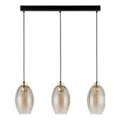 Lampy sufitowe - Lampa Wisząca Sebo 4635 3 Pł 3Xe27 Czarna/Złota - miniaturka - grafika 1