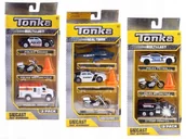 Zabawki zdalnie sterowane - Hasbro TONKA Zestaw pojazdów POLICJA Różne metalowe autka + pachołki ZA3633 - miniaturka - grafika 1