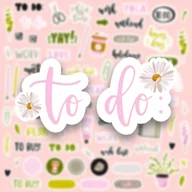 Scrapbooking - Naklejki Kolorowe Do Planera Kalendarza Bujo TO DO - miniaturka - grafika 1