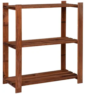 Drewniany brązowy regał - T3-K81 - Regały Drewniany brązowy regał - T3-K81 - Regały - miniaturka - grafika 1