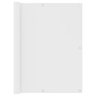 vidaXL Parawan balkonowy, biały, 120x600 cm, tkanina Oxford vidaXL - Parawany - miniaturka - grafika 1