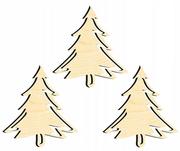 Pozostałe akcesoria świąteczne - Ozdoby Świąteczne Choinkowe Drewniane Z29 3 szt - miniaturka - grafika 1