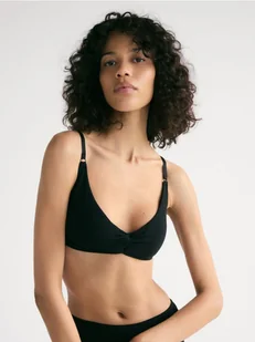 Reserved - Miękki biustonosz z fiszbinami - czarny - Biustonosze - miniaturka - grafika 1