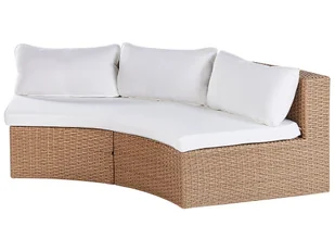 Zestaw ogrodowy z technorattanu 9-osobowy beżowy SEVERO - Meble ogrodowe - miniaturka - grafika 5