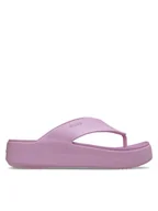 Klapki i japonki damskie - Crocs Japonki Getaway Platform Flip 209410 Różowy - miniaturka - grafika 1