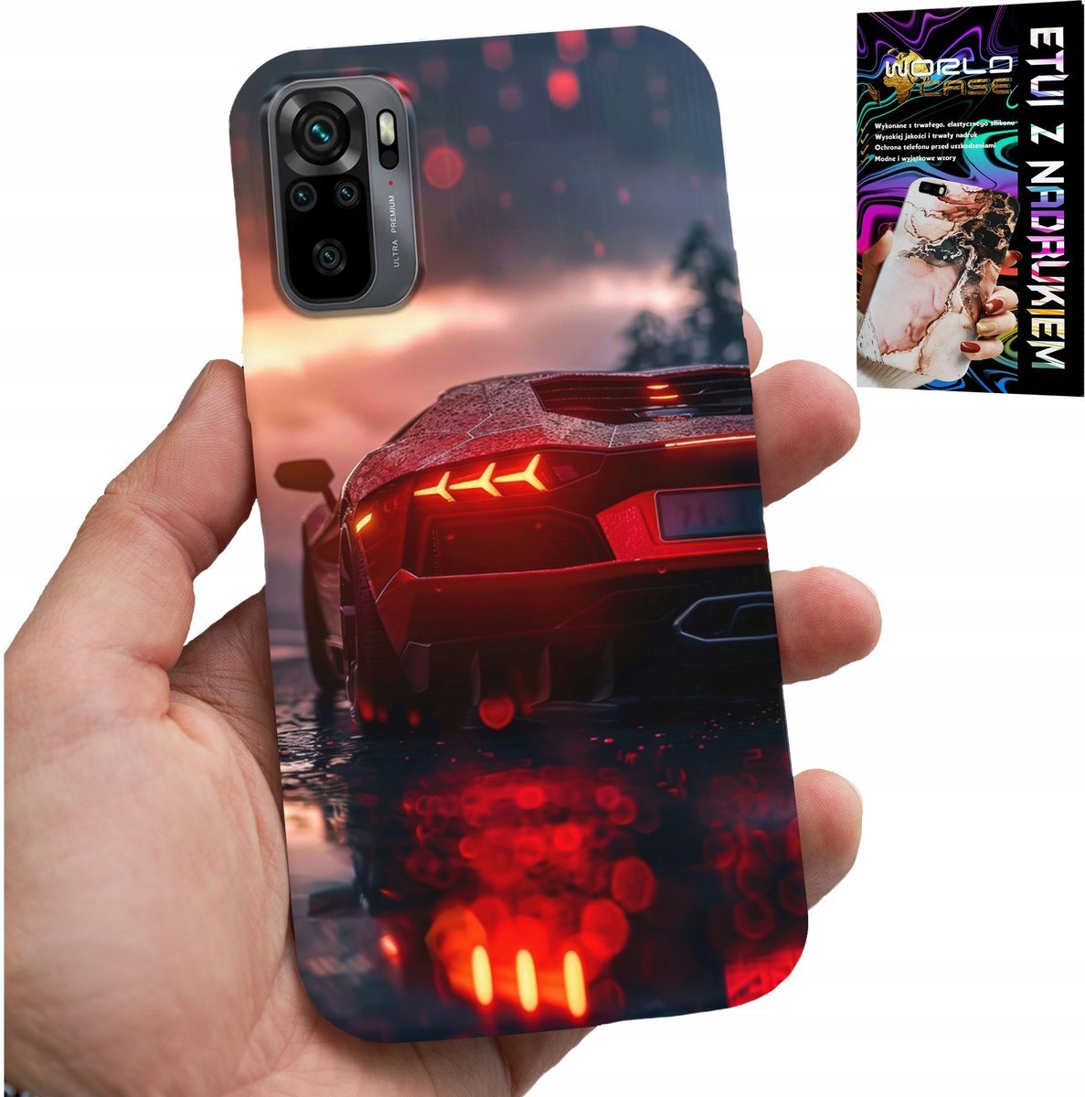 ETUI DO XIAOMI NOTE 10 / 10S - LUKSUSOWE SAMOCHODY, MEGA WZORY, OBUDOWA