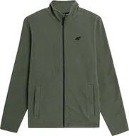 Bluzy męskie - Polar męski 4F M052 oliwkowy 4FSS23TFLEM052 44S-XL - miniaturka - grafika 1