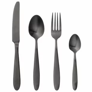 Bloomingville Komplet sztućców 4 el. Black 21150001 - Zestawy sztućców - miniaturka - grafika 1