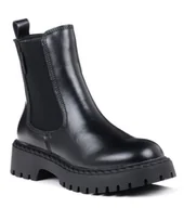 Botki damskie - Botki damskie sztyblety skórzane ocieplane czarne Big Star OO274109-36 - miniaturka - grafika 1