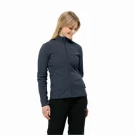 Bluzy damskie - Damska bluza polarowa Jack Wolfskin TAUNUS FZ W night blue - XS - miniaturka - grafika 1