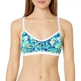 Stroje kąpielowe - Tyr Malibu Crosscut Tieback Góra bikini Kobiety, turquoise L 2020 Bikini BCTM7A440L-440-L - grafika 1