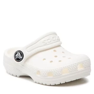 Klapki i japonki damskie - Crocs Klapki Classic Kid Clog T 206990 White - grafika 1