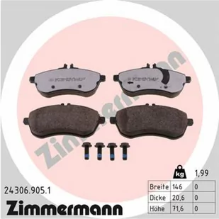 Klocki hamulcowe - komplet ZIMMERMANN 24306.905.1 - Klocki hamulcowe - miniaturka - grafika 1