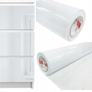 Naklejka Okleina Biała Połysk Ozdobna Szer 100cm - Okleiny - miniaturka - grafika 1