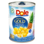 Owoce w puszkach i słoikach - Dole Tropical Gold Kawałki ananasa w soku 567 g - miniaturka - grafika 1