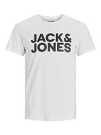 Koszulki męskie - Jack & Jones Koszulka "Corp" w kolorze białym - miniaturka - grafika 1
