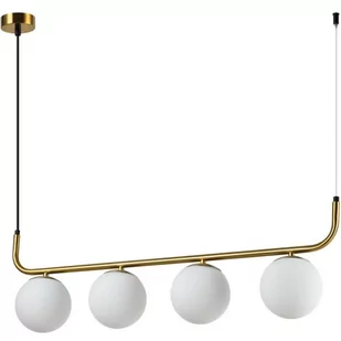 Lampa wisząca Alisa 4xE14 złota/biała LP-005/4L GD - Lampy sufitowe - miniaturka - grafika 1