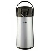 Termosy - Thermos Szklany termos stołowy z pompką 1,9l metaliczny szary TH-194030 - miniaturka - grafika 1