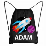 Plecaki worki - Worek Szkolny Na Buty Plecak WF Rakieta Kosmos #4 - miniaturka - grafika 1