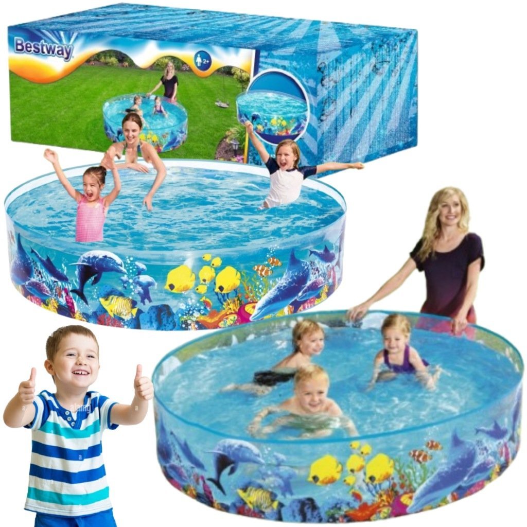 Bestway BASEN ROZPOROWY DLA DZIECI MORSKA ODYSEJA 183X38CM + ŁATKA