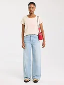 Koszulki i topy damskie - BIG STAR Koszulka w kolorze beżowym - miniaturka - grafika 1