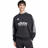Bluzy męskie - Bluza męska adidas House of Tiro Fleece czarno-biała IW0172 M - miniaturka - grafika 1