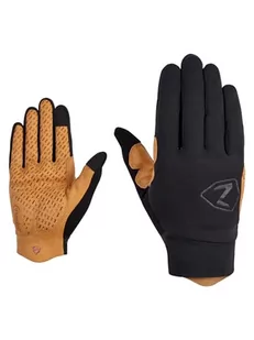 Ziener Męskie rękawiczki CARELL Touch Long do jazdy na rowerze/do jazdy na rowerze górskim, z funkcją dotykową, oddychające, amortyzujące, opalone, 7,5 - Rękawiczki - miniaturka - grafika 1