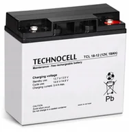 Baterie do zasilaczy awaryjnych UPS - TCL18-12 TECHNOCELL Akumulator AGM 12V 18Ah - miniaturka - grafika 1