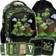 Plecaki szkolne i tornistry - Plecak Minecraft Szkolny Zestaw 3w1 Gaming Gry Do 1 Klasy Dla Chłopaków - miniaturka - grafika 1