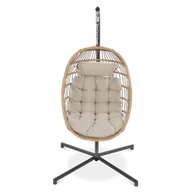Fotele i krzesła ogrodowe - Fotel wiszący ogrodowy HARMONY Beige - FOCUS GARDEN - miniaturka - grafika 1