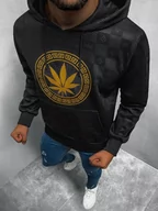 Bluzy męskie - BLUZA Z KAPTUREM MĘSKA CZARNA OZONEE O/HM503 - Ozonee - miniaturka - grafika 1