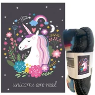 Koce i narzuty dla dzieci - Koc Polarowy kocyk dziecięcy JEDNOROŻEC KUCYK 100x140 cm  G24 - miniaturka - grafika 1