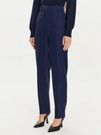 Spodnie damskie - Boss Spodnie materiałowe Tabitha 50524037 Niebieski Regular Fit - miniaturka - grafika 1